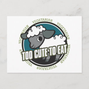 Too Cute to Eat Sheep Postcard