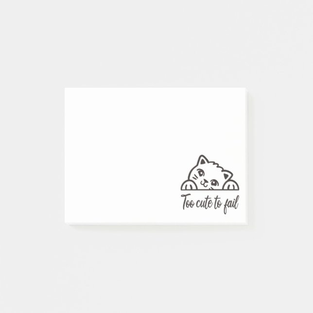 Too cute to fail post-it notes (Front)