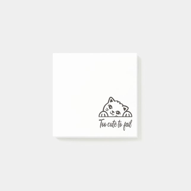 Too cute to fail post-it notes (Front)