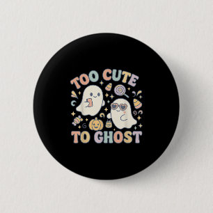 Too Cute To Ghost Pastel Halloween Retro Fall Aest 6 Cm Round Badge