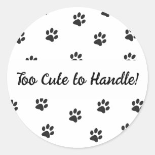 Too Cute to Handle! Cat Paws Classic Round Sticker