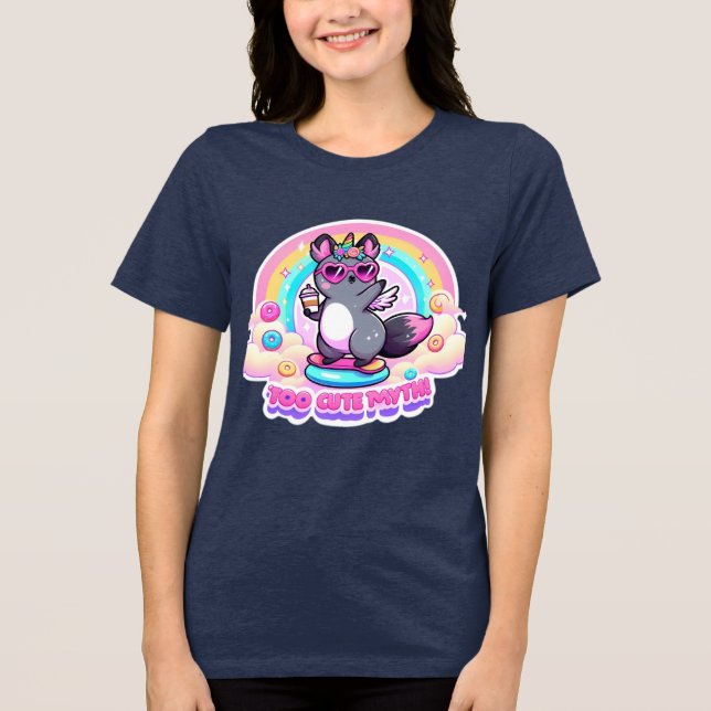 Too Cute to Myth!" – Kawaii Quinic Hoverboard Tee (Front)