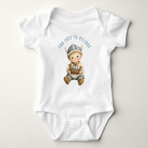 Too Cute to Pillage   Viking Baby Bodysuit
