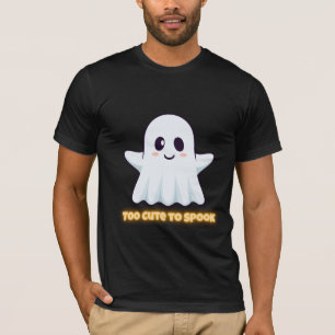 Too Cute To Spook – Adorable Kawaii Ghost Hallowee T-Shirt