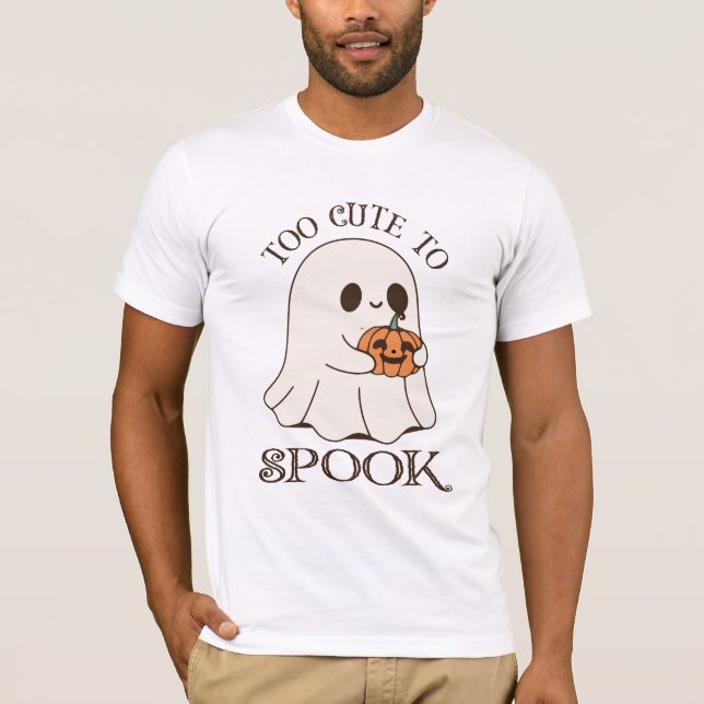 Too Cute To Spook | Aesthetic Halloween T-Shirt (Front)