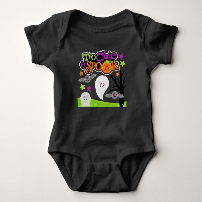 Too Cute To Spook Baby Bodysuit (Front)