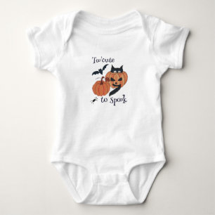 Too cute to spook baby bodysuit