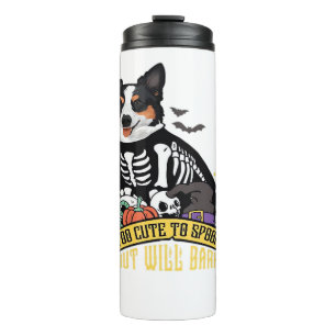 Too Cute to Spook But Will Bark Adorable Halloween Thermal Tumbler