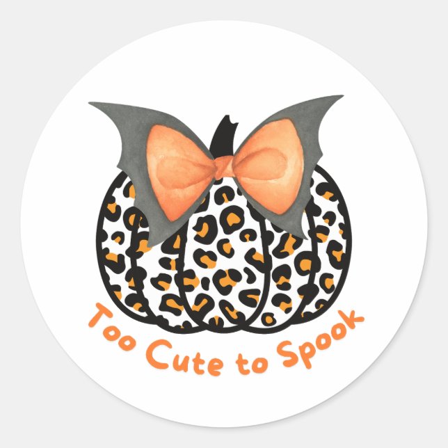 Too Cute to Spook Classic Round Sticker (Front)