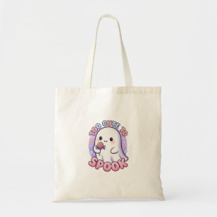 Too Cute To Spook Cute Ghost Halloween Tote Bag