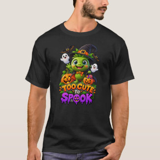 Too Cute to Spook Cute Halloween Ghost T-Shirt