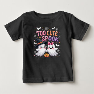 Too Cute To Spook Cute Halloween Ghosts Baby T-Shirt