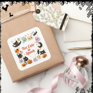 Too Cute to Spook ExDesigner Halloween Square Sticker
