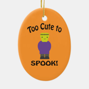 Too Cute To Spook - Frankenstein Ceramic Ornament