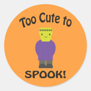 Too Cute To Spook - Frankenstein Classic Round Sticker