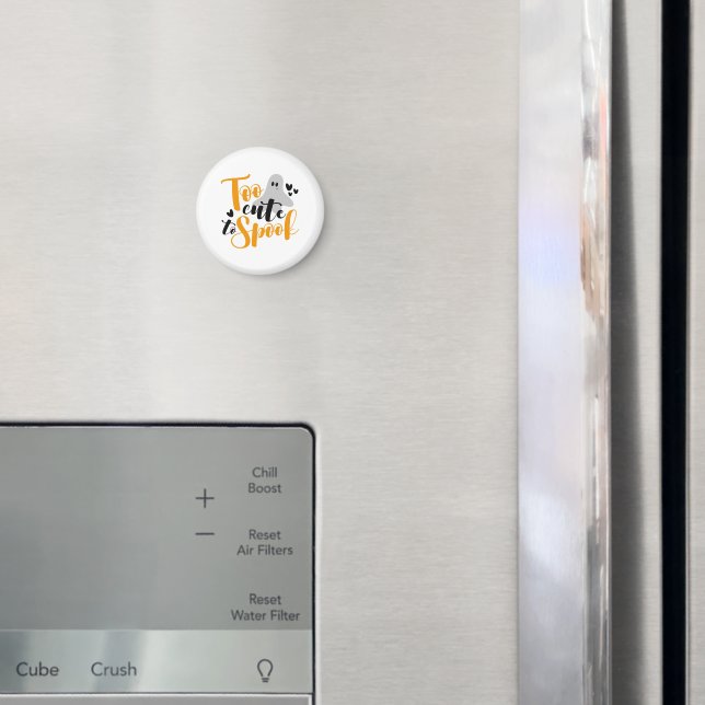 Too Cute To Spook Ghost Halloween Funny Hoodie Magnet (In Situ (Fridge))