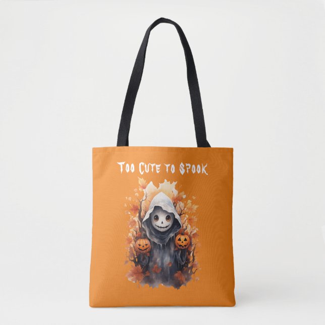 Too Cute To Spook Ghost Tote Bag (Front)