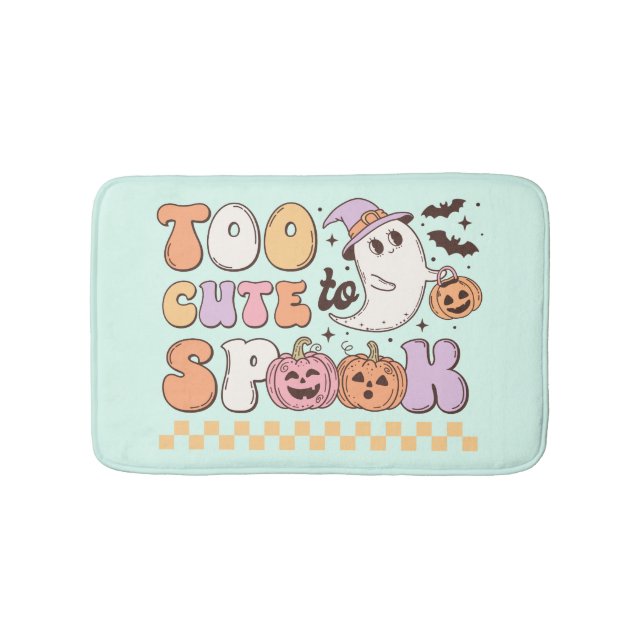 Too Cute to Spook Halloween Bath Mat (Front)