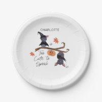 Too Cute to Spook Halloween Birthday Bats Name