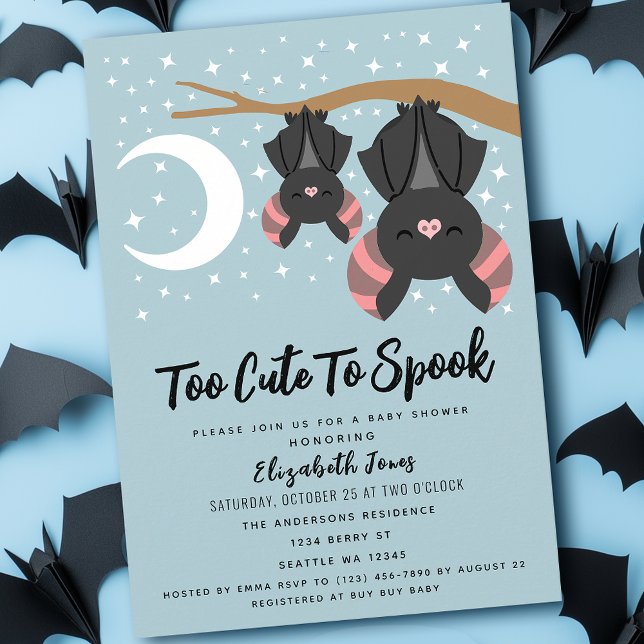Too Cute to Spook Halloween Boy Baby Shower Invitation (Creator Uploaded)