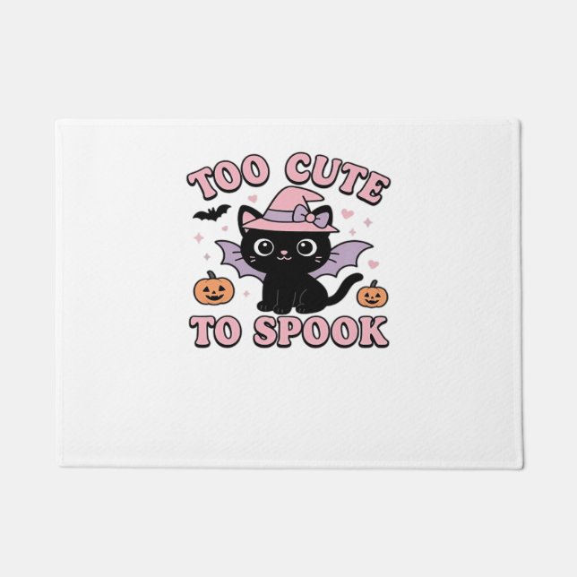 Too Cute to Spook – Halloween Cat Edition Classic  Doormat (Front)
