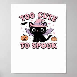 Too Cute to Spook – Halloween Cat Edition Classic Poster