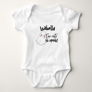 Too Cute to Spook Halloween Ghost Baby Bodysuit