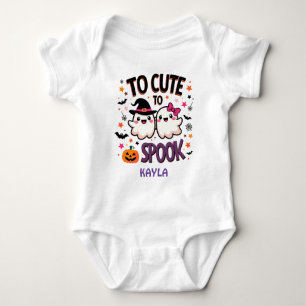 Too Cute to Spook Halloween Ghosts Baby Bodysuit