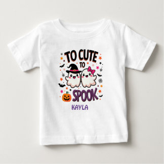 Too Cute to Spook Halloween Ghosts  Baby T-Shirt