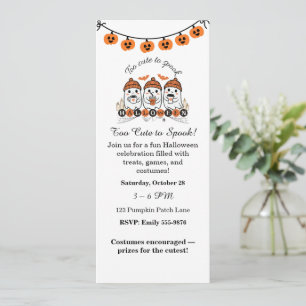 “Too Cute to Spook” Halloween Invitation