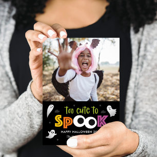 Too Cute To Spook Halloween Photo Card