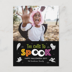 Too Cute To Spook Halloween Photo Card Postcard