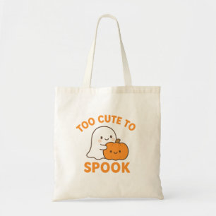 Too Cute to Spook Halloween Tote Bag – Kawaii Ghos