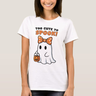 Too Cute to Spook! Kawaii Ghost Halloween Tee