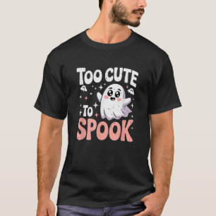 Too Cute to Spook Kawaii Halloween Pastel Ghost De T-Shirt