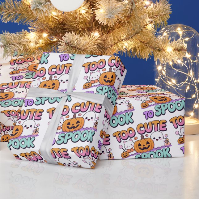 Too Cute to Spook – Kawaii Pastel Halloween Wrapping Paper (Holidays)
