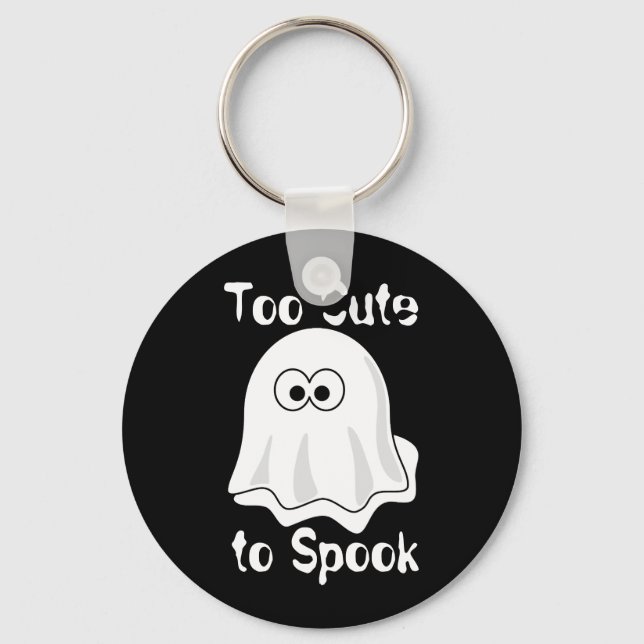 "Too Cute to Spook" Key Ring (Front)