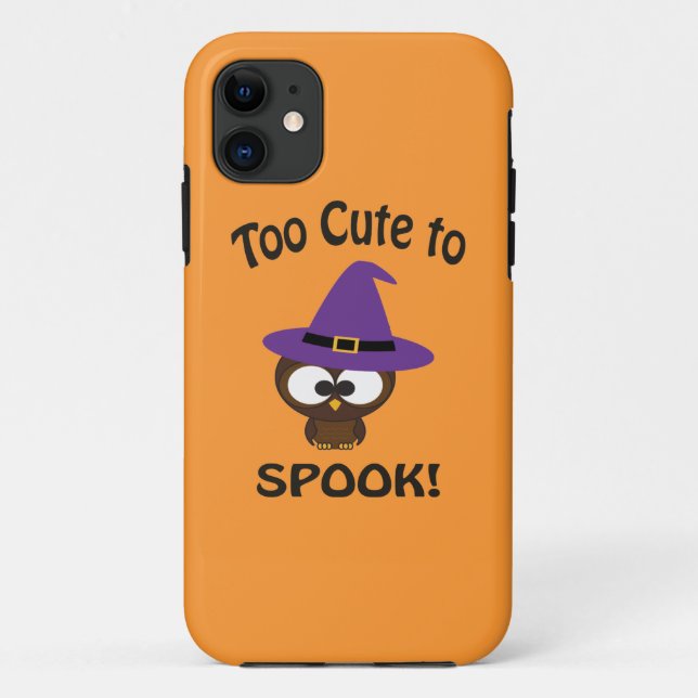 Too Cute to Spook! Owl Witch Case-Mate iPhone Case (Back)