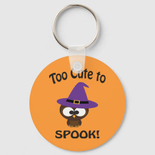 Too Cute to Spook! Owl Witch Key Ring