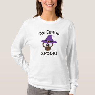 Too Cute to Spook! Owl Witch T-Shirt
