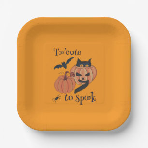 Too cute to spook paper plate