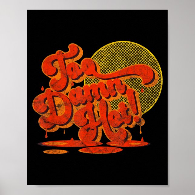 Too damn-hot! _ heatwave _ climate change  poster (Front)
