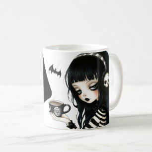 Too Dark for Decaf – Gothic Aesthetic Coffee Mug