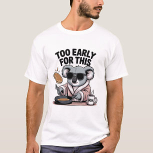 Too Early For This Funny Koala Pancake T-Shirt