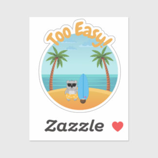 Too Easy – Aussie Koala Beach Sticker