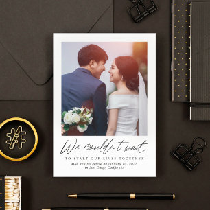 Too Excited Editable Colour Wedding Announcement
