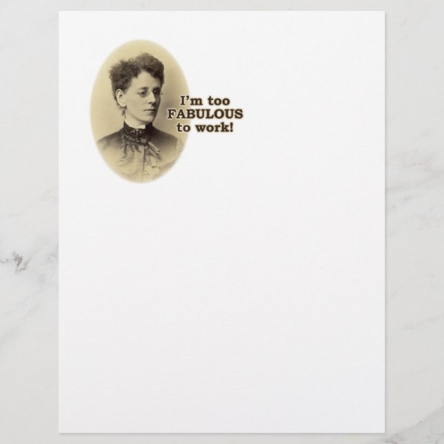 Too Fabulous to Work (Front)