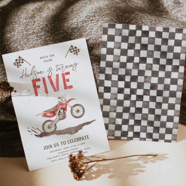 Too Fast 5th Birthday Invitation | Bike Party (Creator Uploaded)