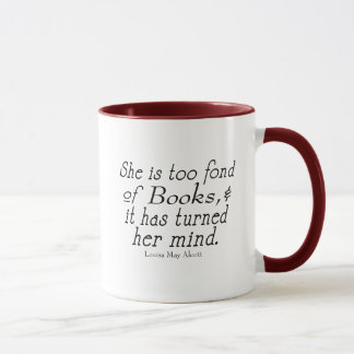 Too Fond of Books, coffee mug