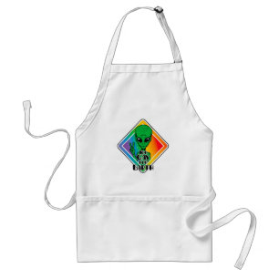 Too Gay For Earth Funny Alien UFO Standard Apron